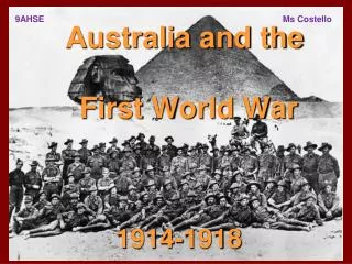 Australia and the First World War