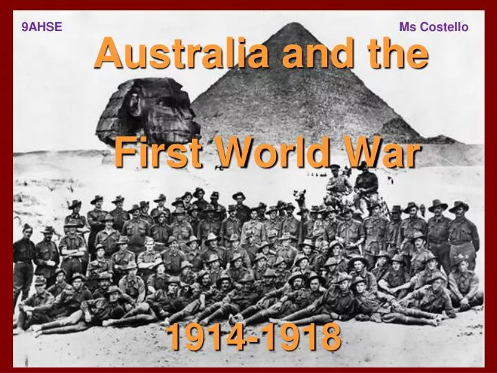 australia and the first world war