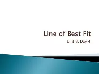 line of best fit