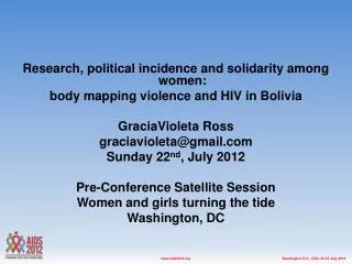 Research, political incidence and solidarity among women: