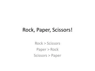 Rock, Paper, Scissors!