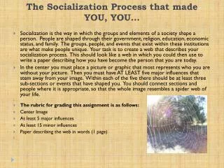 The Socialization Process that made YOU, YOU…