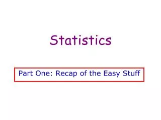 Statistics