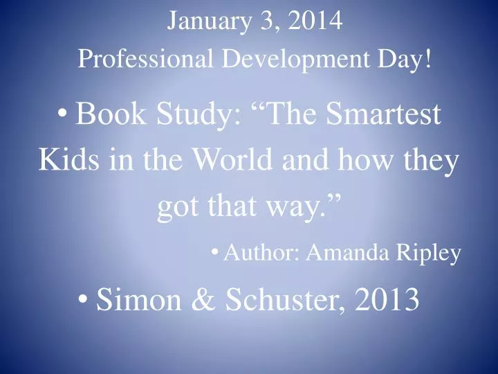 january 3 2014 professional development day