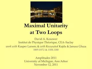 Maximal Unitarity at Two Loops