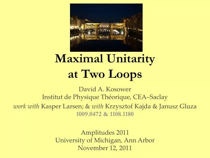maximal unitarity at two loops