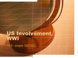 US Involvement WWI