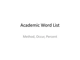 Academic Word List