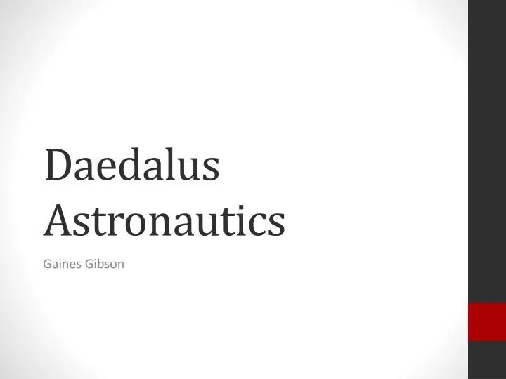 daedalus astronautics