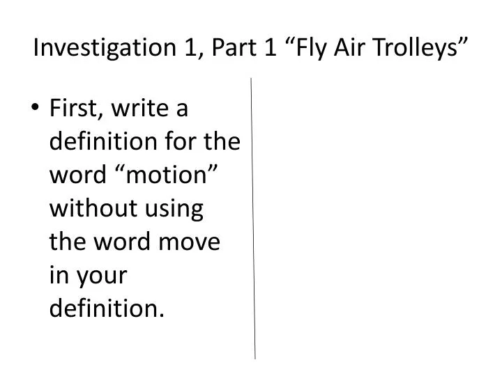 investigation 1 part 1 fly air trolleys