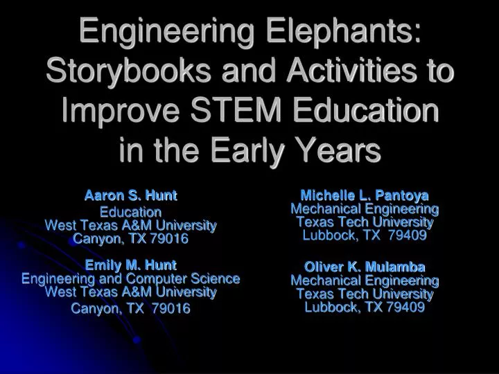 engineering elephants storybooks and activities to improve stem education in the early years
