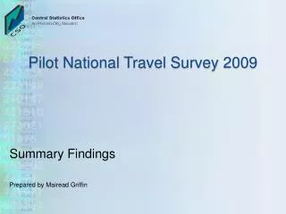 Pilot National Travel Survey 2009