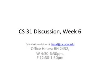 CS 31 Discussion, Week 6