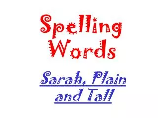 spelling words