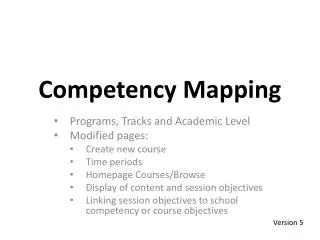 Competency Mapping