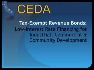 Tax-Exempt Revenue Bonds: