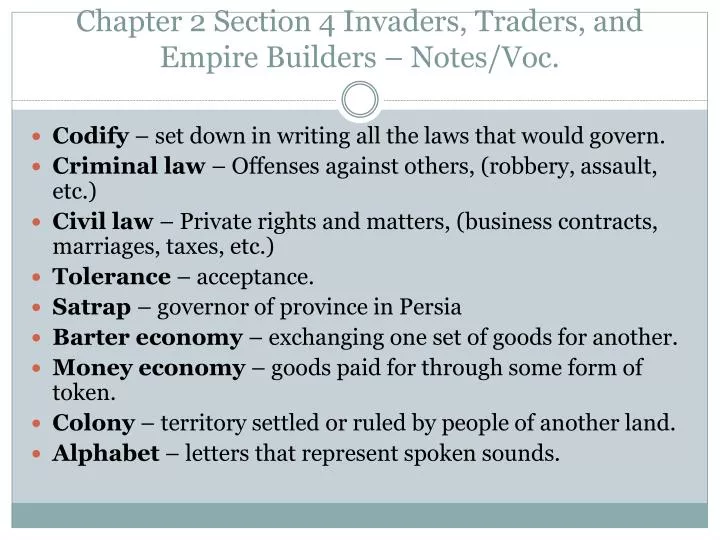 chapter 2 section 4 invaders traders and empire builders notes voc