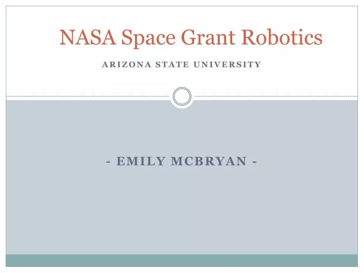 nasa space grant robotics
