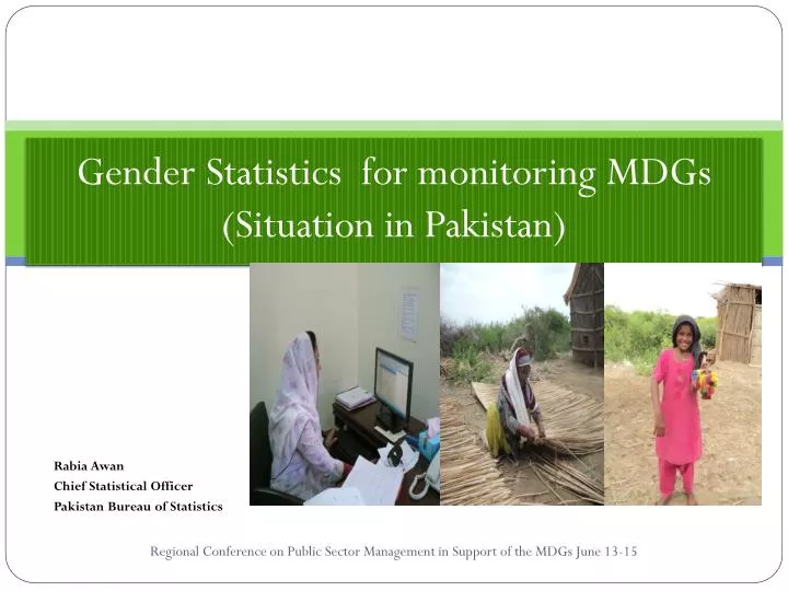 gender statistics for monitoring mdgs situation in pakistan