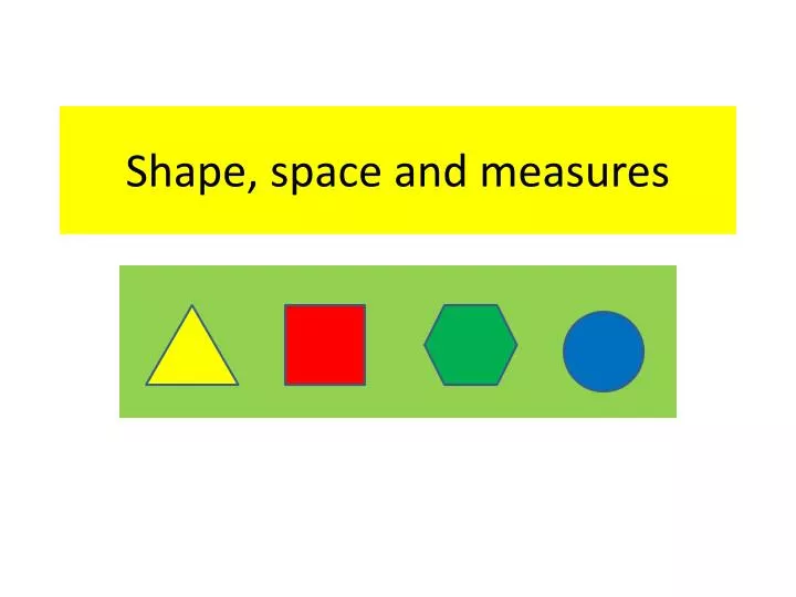 shape space and measures