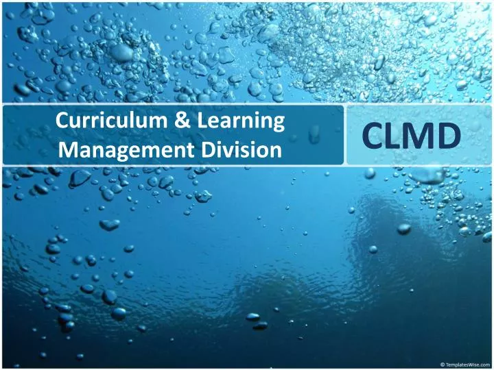 curriculum learning management division