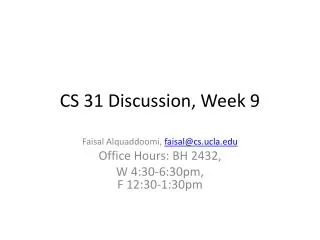 CS 31 Discussion, Week 9