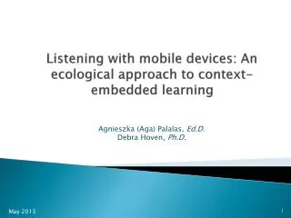 Listening with mobile devices: An ecological approach to context-embedded learning