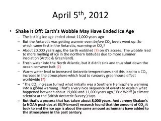 april 5 th 2012