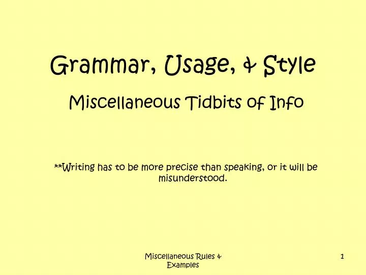 grammar usage style