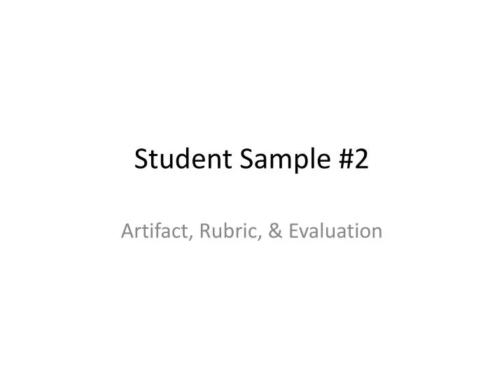 student sample 2