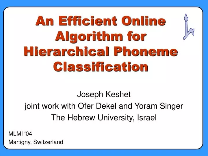 an efficient online algorithm for hierarchical phoneme classification