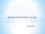 Reading Log/Response Journal - slide 1