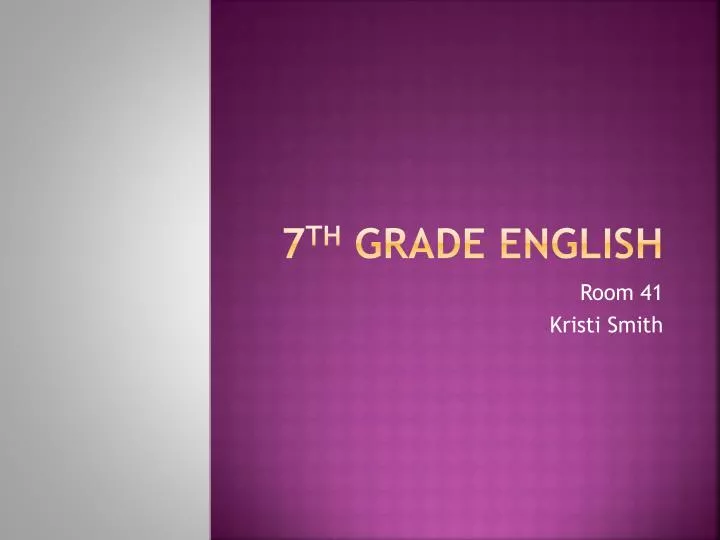 7 th grade english