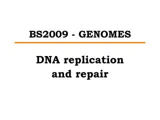 BS2009 - GENOMES