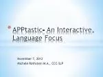 APPtastic - An Interactive, Language Focus - slide 1