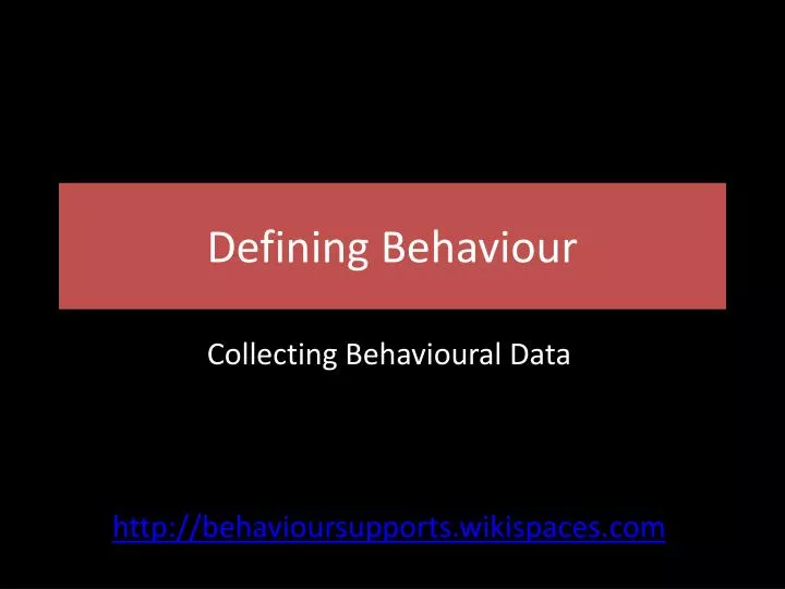defining behaviour