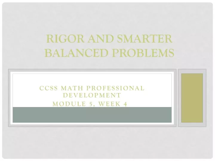 rigor and smarter balanced problems