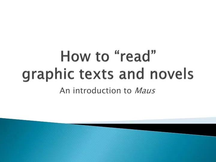 how to read graphic t exts and n ovels