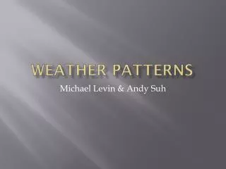 Weather Patterns