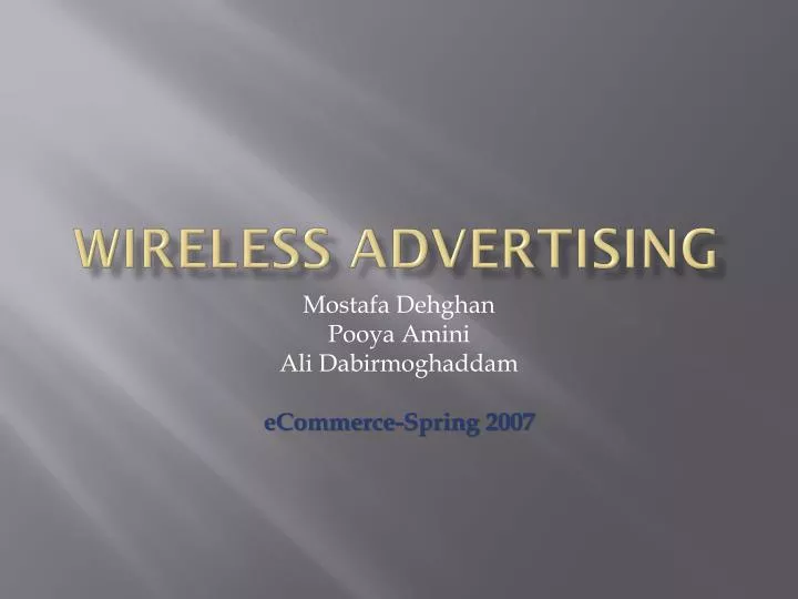 wireless advertising