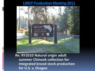 LSRCP Production Meeting 2011