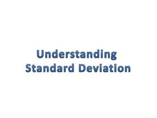 Understanding Standard Deviation