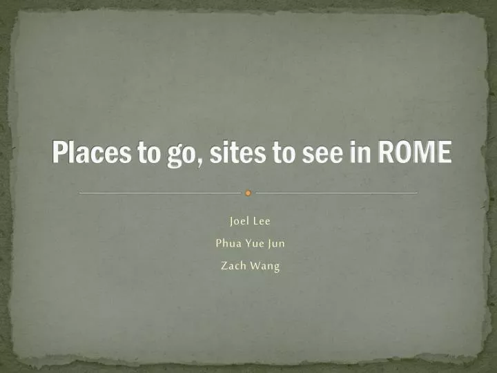 places to go sites to see in rome