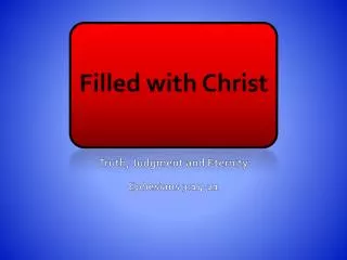 Filled with Christ