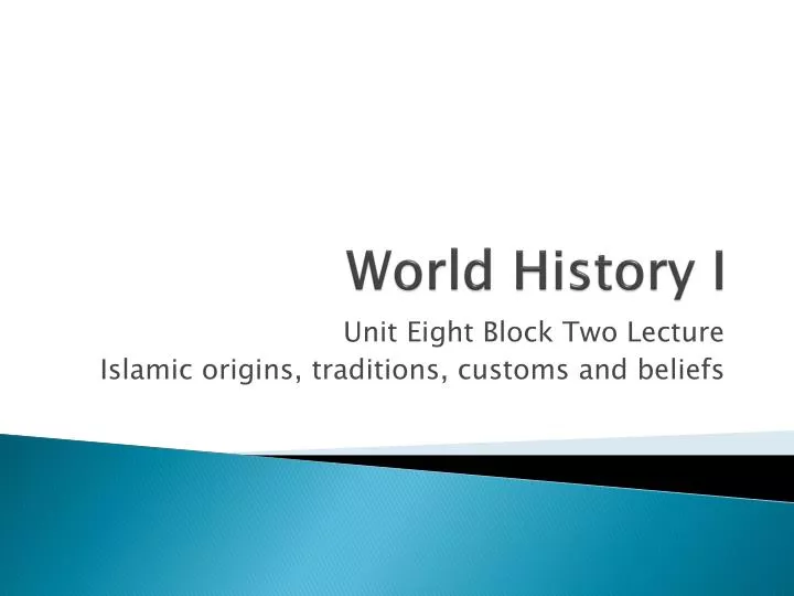 world history i