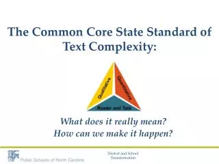 The Common Core State Standard of Text Complexity: