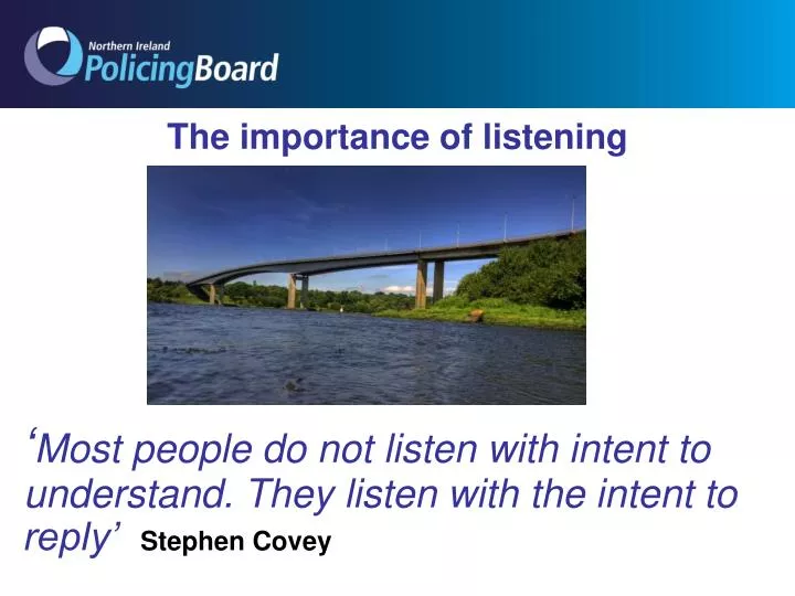 the importance of listening