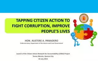 Launch of the Citizen Action Network for Accountability (CANA) Project Tomas Morato , Quezon City