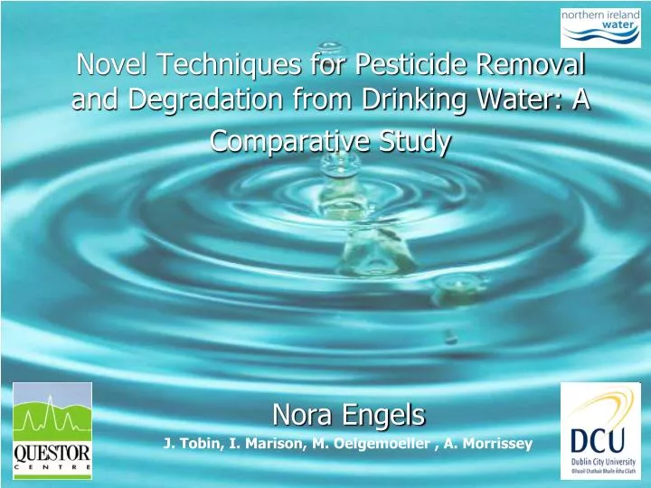 novel techniques for pesticide removal and degradation from drinking water a comparative study