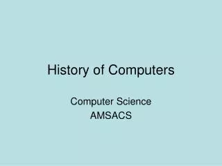 History of Computers